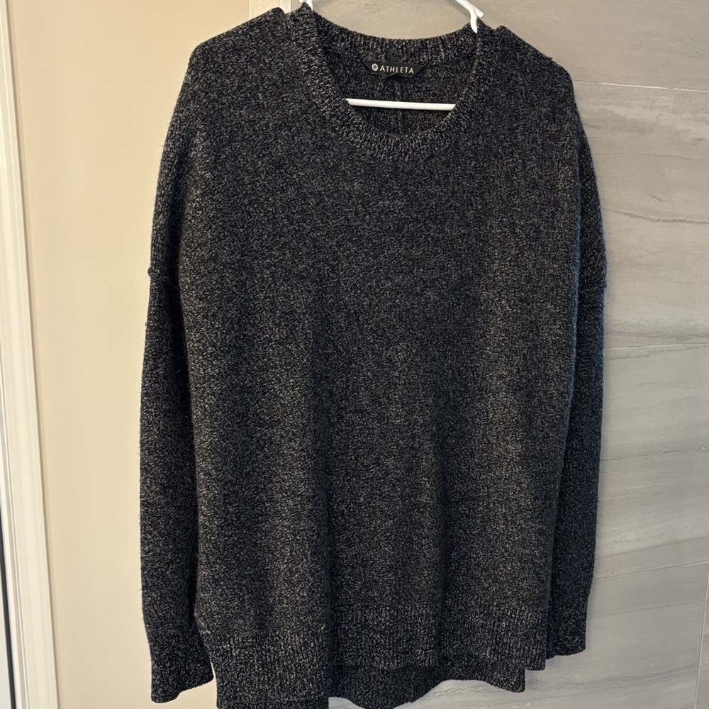 Athleta Charcoal Marled Crewneck Sweater